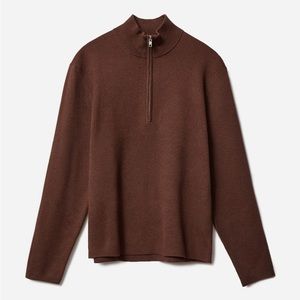 Everlane The No-Sweat Half-Zip Sweater Size Large
